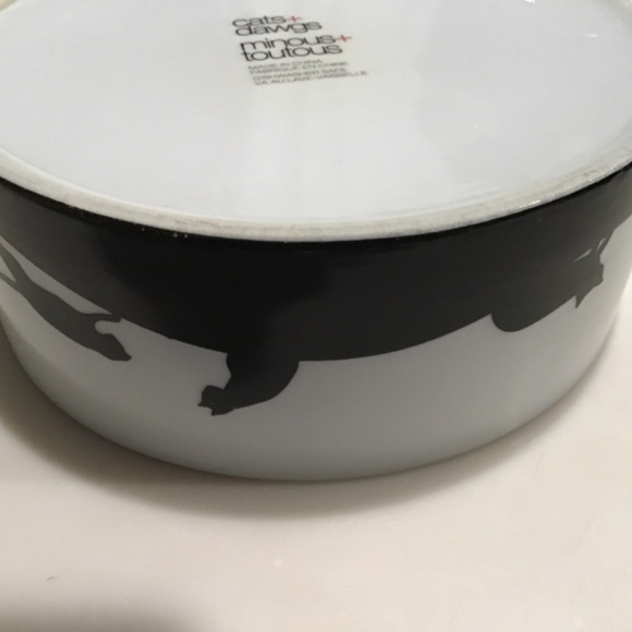 CATS & DAWGS CERAMIC ROUND CAT FOOD/WATER BOWL - Picture 6 of 6